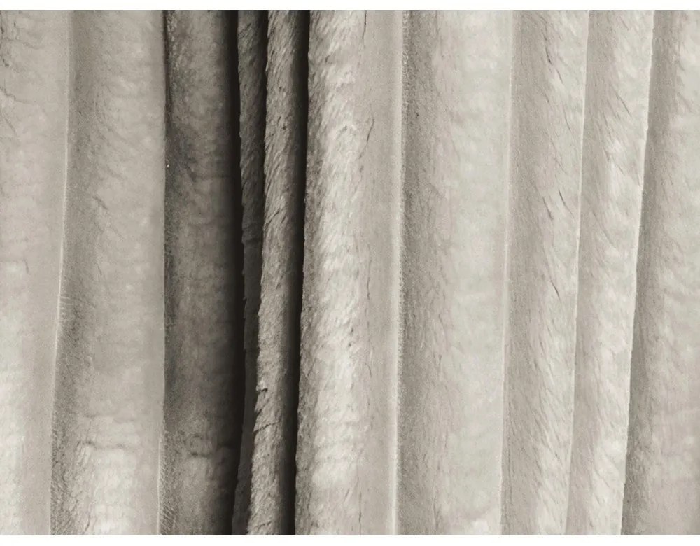 Svetlohnedá menčestrová rozkladacia/s úložným priestorom pohovka 266 cm Kini – Makamii