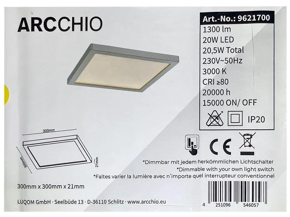 Arcchio Arcchio - LED Stmievateľné stropné svietidlo SOLVIE LED/20W/230V LW0003