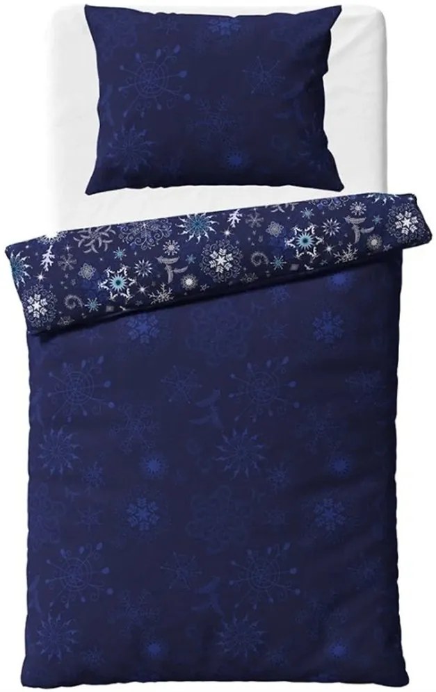 Bavlnené posteľné obliečky - motív Ľadové vločky - 100% bavlna reforcé - 70 x 90 cm + 140 x 200 cm