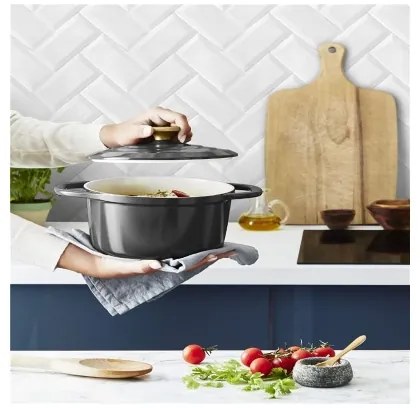 Tefal Kastrol AIR 20 cm s pokrievkou, antracit