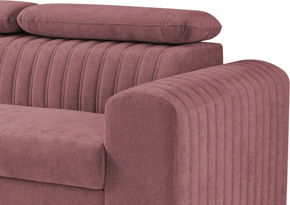 Rohová sedačka Sansa, staroružová látka, ľavý roh