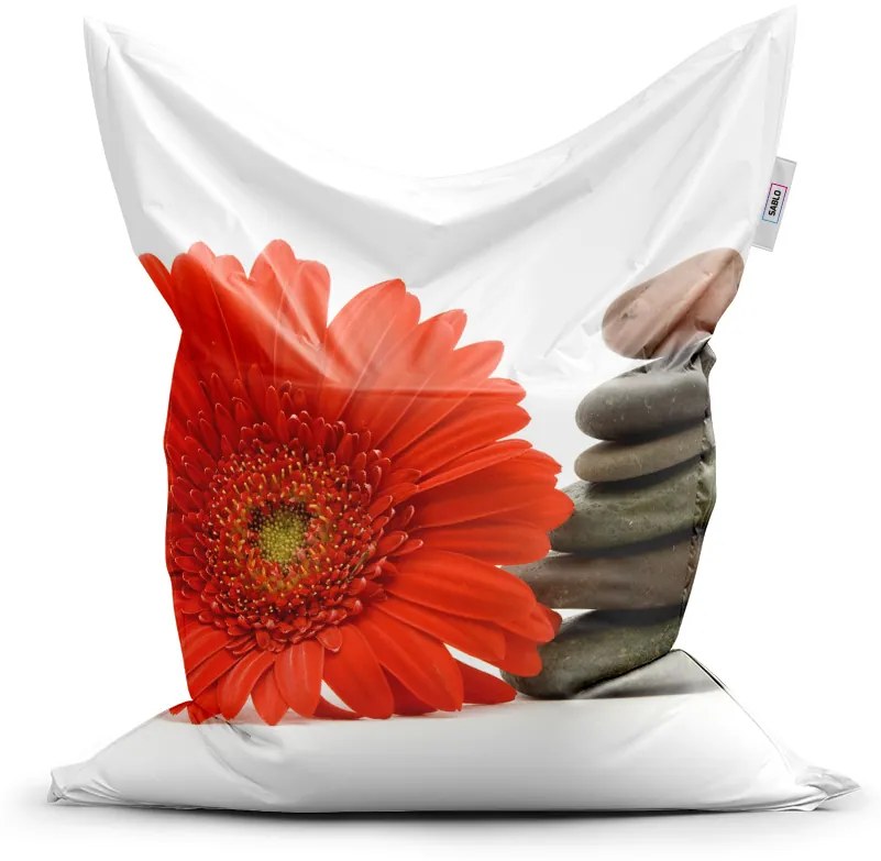 Sablio Sedací vak Gerbera s kameňmi - 150x100 cm