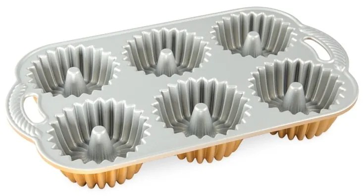 Nordic Ware mini bundt cakes Brilliance plech so 6 formami zlatý 5 šálok, 93377