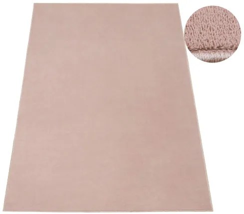 Protišmykový koberec PLUSH púdrovoružový