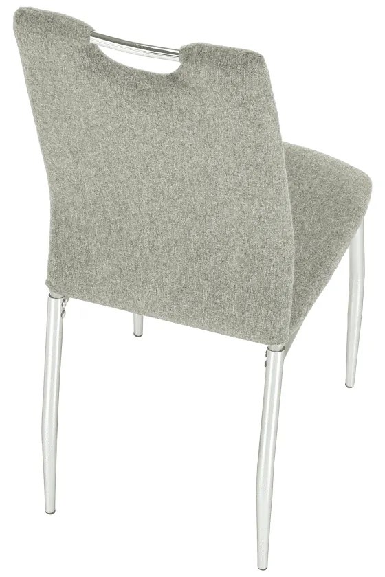 Kondela Jedálenská stolička, béžový melír/chróm, OLIVA NEW 67282
