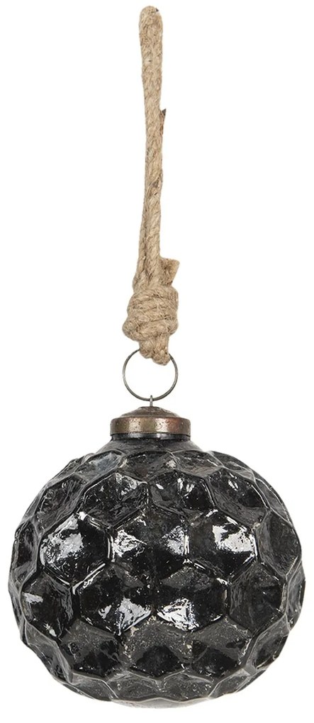 Čierna sklenená vianočná ozdoba - Ø 10 * 10 cm