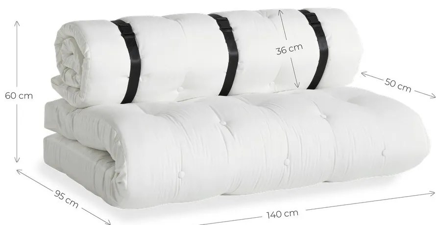 Béžová rozkladacia pohovka vhodná do exteriéru Karup Design Design OUT™ Buckle Up Beige