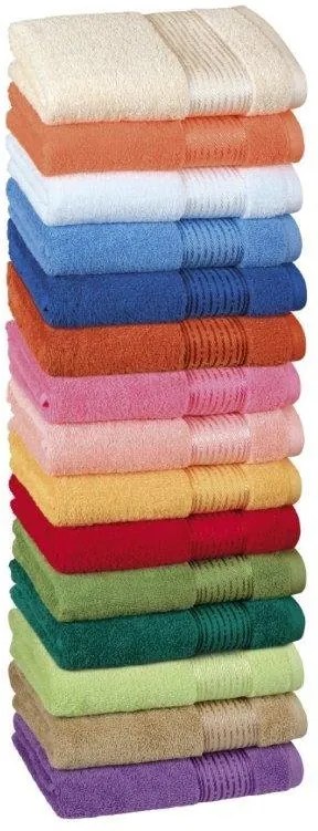 Froté uterák 50x100cm prúžok 450g terra