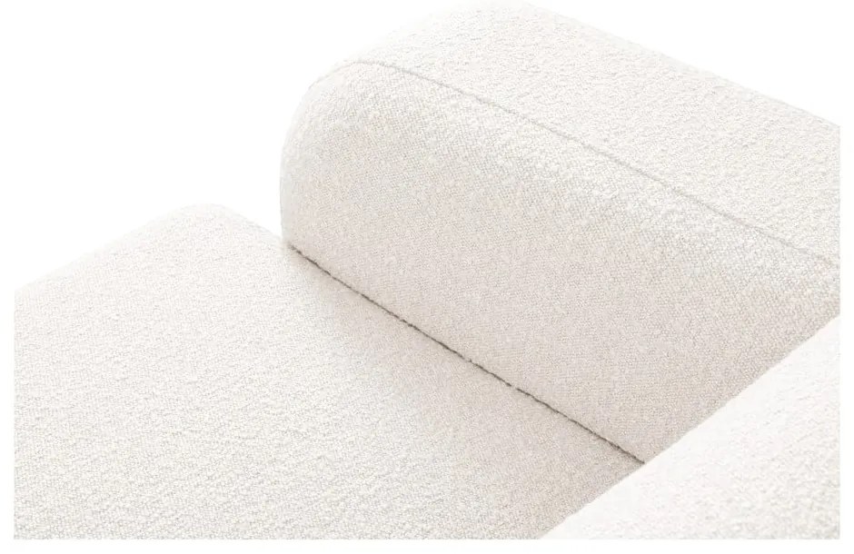 Biela rohová pohovka z textílie bouclé (pravý roh) Molino – Micadoni Home