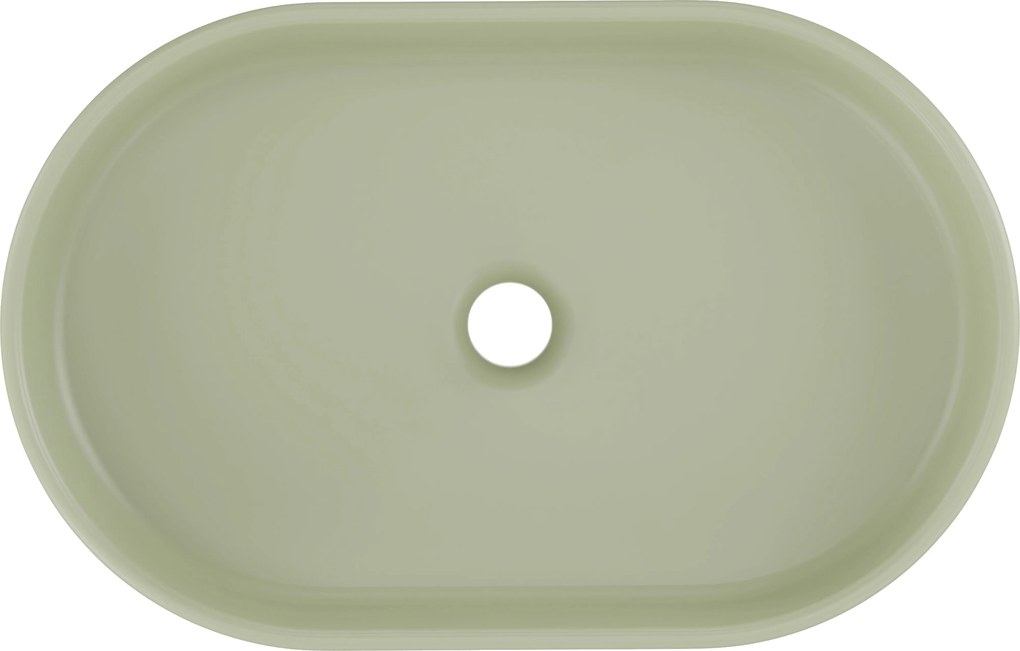 Comad Keramické umývadlo na dosku RIVER 2 OLIVE GREEN MATT, zelená