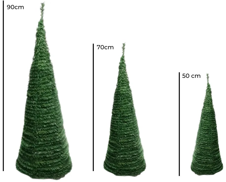 Foxigy Vianočný stromček kužeľ 50cm Green