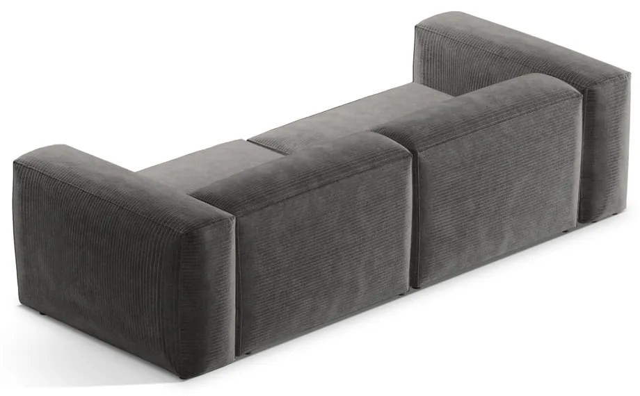 Svetlosivá menčestrová pohovka 264 cm Bergano – Cosmopolitan Design