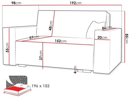 Rozkladacia pohovka Carivia Duo IV (tmavomodrá) (s úl. priestorom). Vlastná spoľahlivá doprava až k Vám domov. 1121984