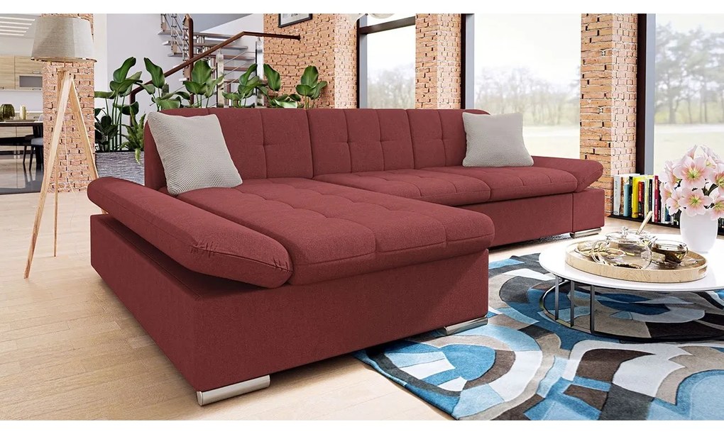 Rohová rozkladacia sedacia súprava Laviva Premium, Dostupné poťahy: Magic Velvet 2216 + Magic Velvet 2216 + Senegal 818, Strana: ľavá