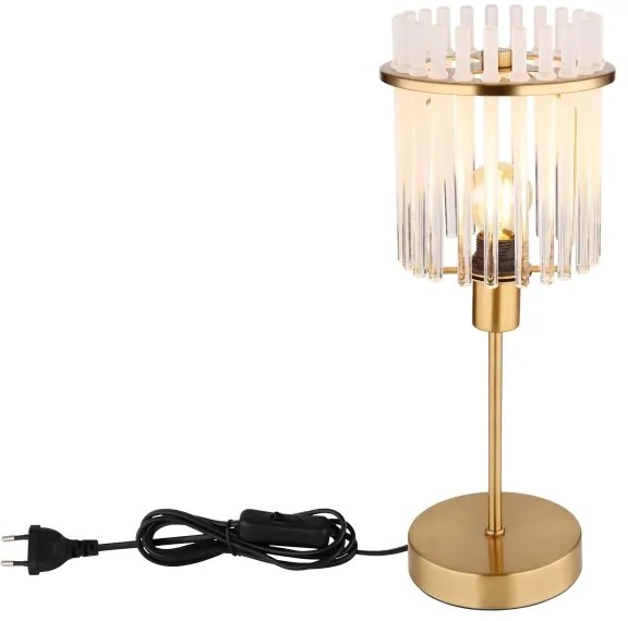 Globo 15698TM - Stolná lampa GORLEY 1xE14/40W/230V pr. 15 cm zlatá