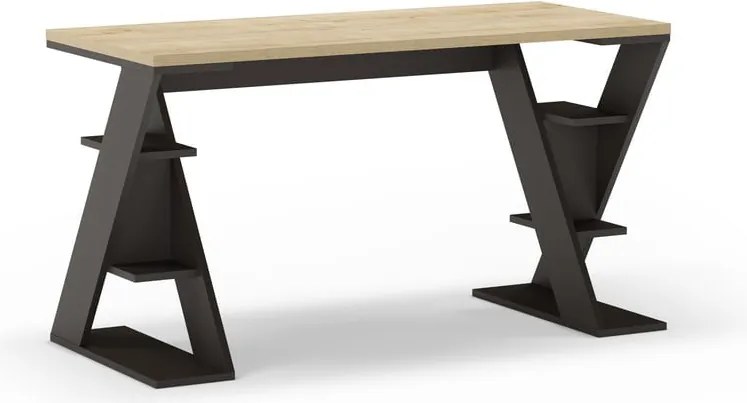 Pracovný stôl s doskou v dubovom dekore 60x137 cm Butterfly – Marckeric