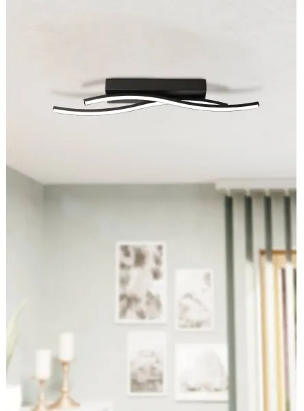 Eglo 31226 - LED Stropné svietidlo ALBORAYA LED/10,8W/230V 3000K čierna