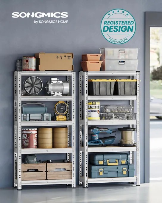 Set dvoch regálov SONGMICS GLR451E01 strieborný