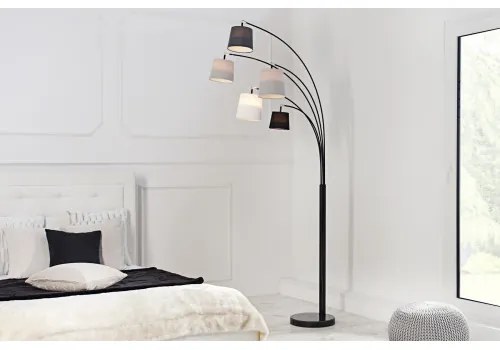 Stojaca lampa 36398 Čierna, šedá, biela  - Komfort-nábytok