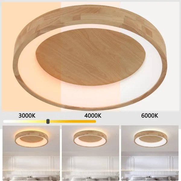 Brilagi-LED Stropné svietidlo FALCON WOOD LED/40W/230V 3000/4000/6000K 60 cm drevo