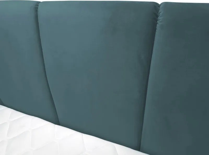 Posteľ boxspring Fresco 180x200 cm, petrolejová látka