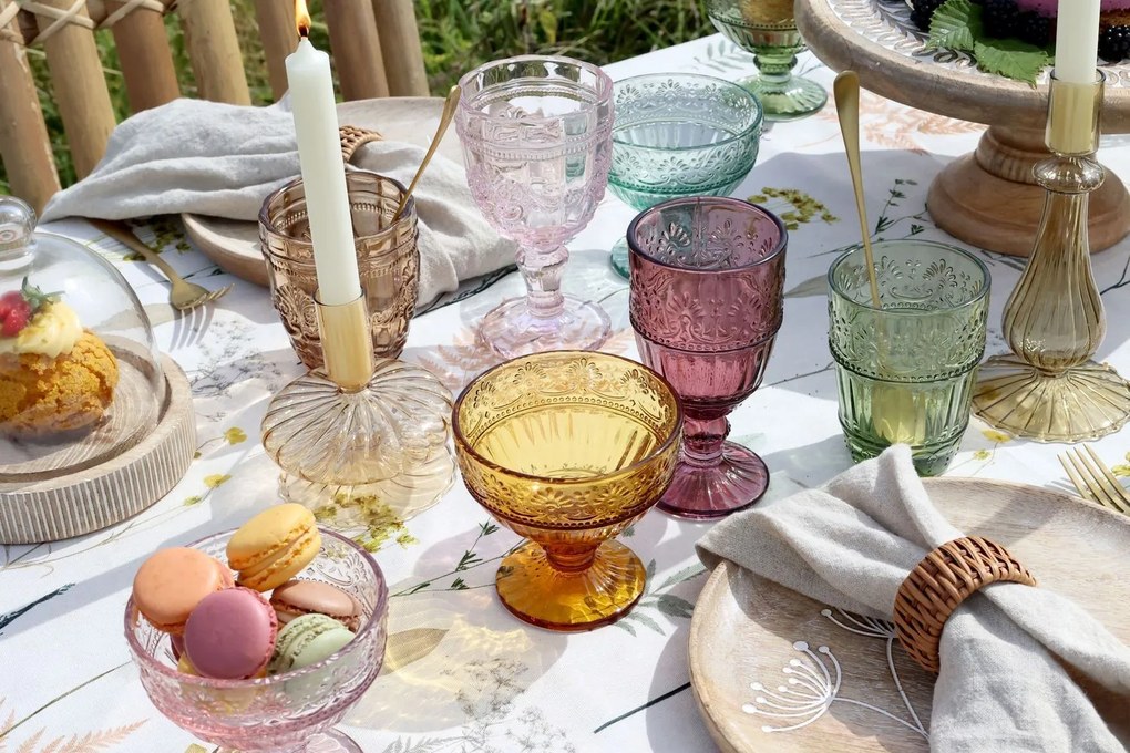 Set 6ks farebných misiek na nohe Saint-Émilion - Ø 10,5*10 cm / 260ml