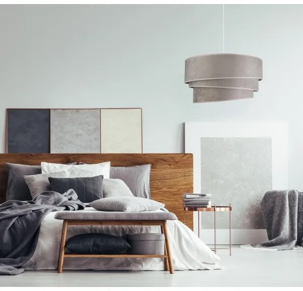 Duolla - Luster na lanku DEVON 1xE27/40W/230V pr. 45 cm šedá