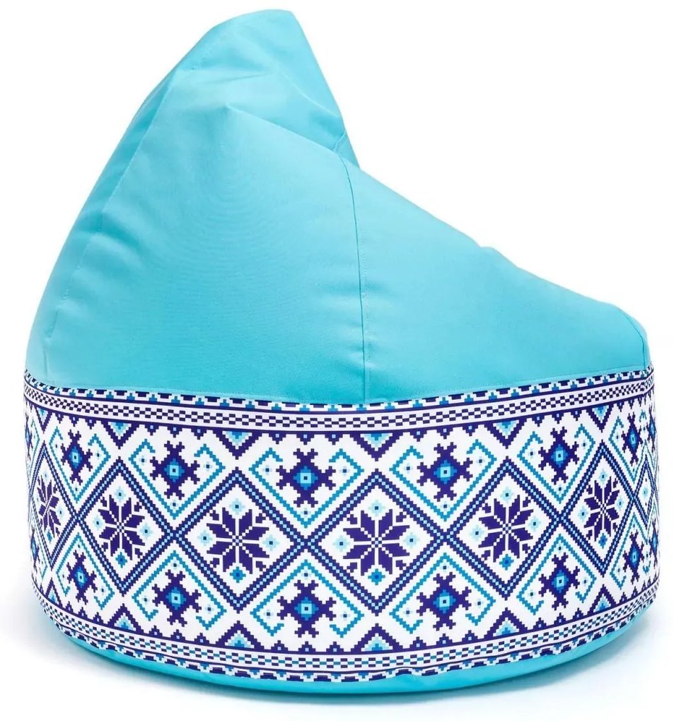 Sedací vak Viper Outdoor Folk – pohodlie s ľudovým štýlom do interiéru aj exteriéru Farba: Folk 1 - M2 modrý