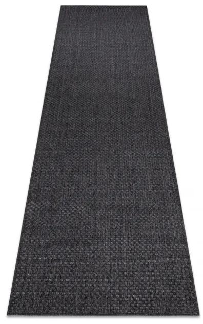 Šnúrkový koberec / behúň SIZAL TIMO 6272 outdoor čierny