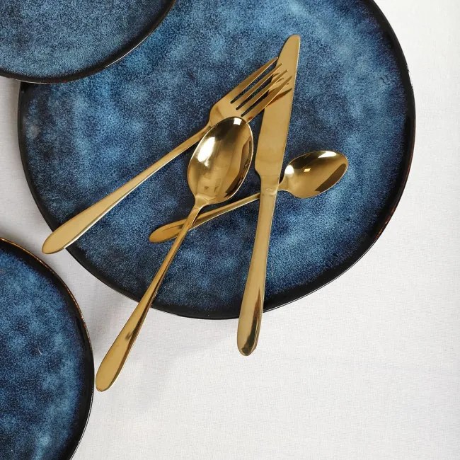 Súprava príborov ABELE ALL zlatá 16 ks 951910