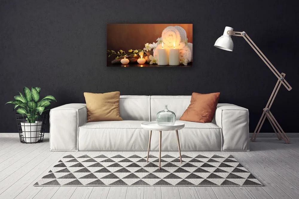 Obraz Canvas Sviečky vaňa umenie 120x60 cm
