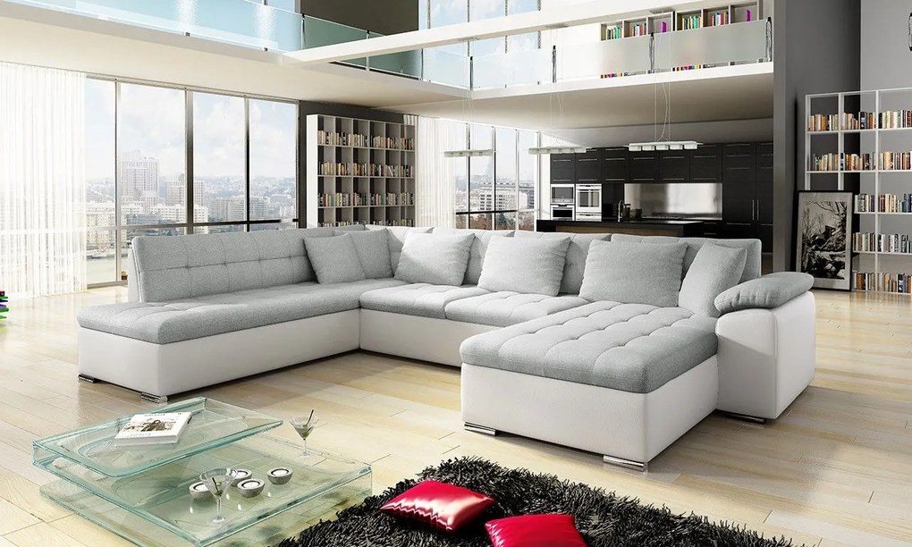 Rohová sedacia súprava Tony Bis, Dostupné poťahy: Uttario Velvet 2955 + Uttario Velvet 2955 + Uttario Velvet 2979, Strana: Pravá - U