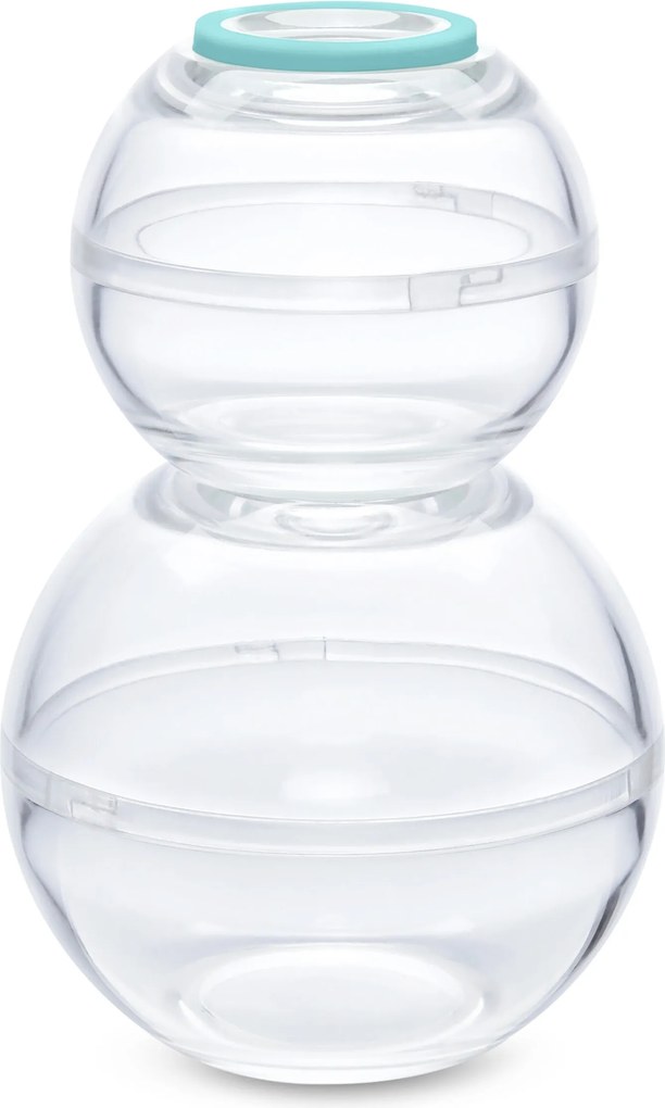 2 guľaté nádobky na uchovávanie potravín