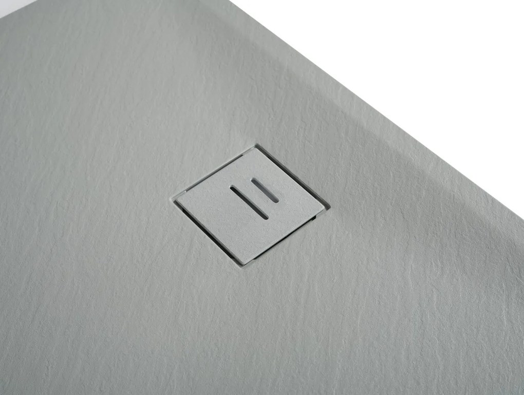 Erga Hyper, SMC sprchová vanička 70x70x2,6 cm + sifón, šedá matná, ERG-V06-SMC-7070S-GR