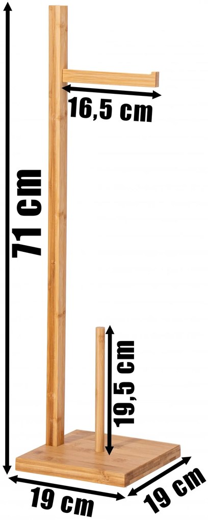Držiak toaletného papiera KEFAS - bambus