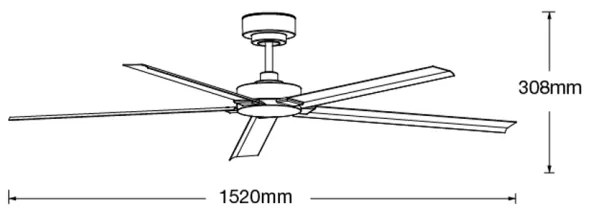 Lucci air 21616149 - Stropný ventilátor MONZA IP55 čierna + diaľkové ovládanie
