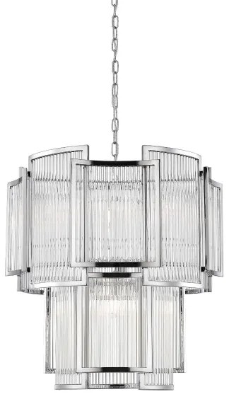 Zuma Line P0528-08A-F4AC - Luster na reťazi SERGIO 8xE14/60W/230V chróm