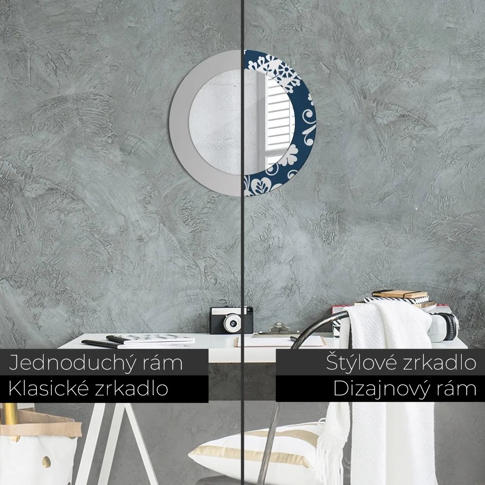 Zloženie Paisley Okrúhle dekoračné zrkadlo na stenu