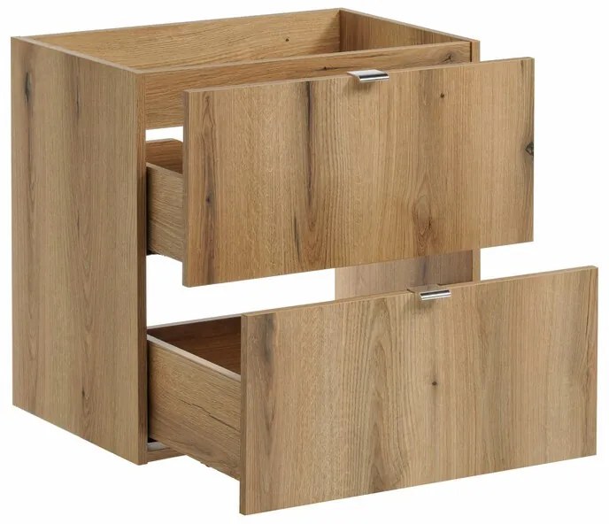Závěsná skříňka Nova Oak I s deskou 60 cm dub evoke/černá