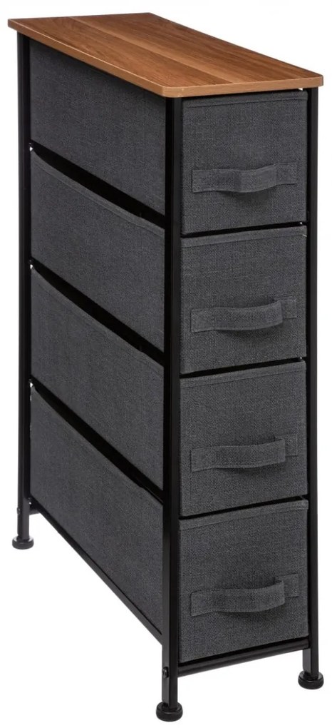 Kúpeľňový regál IRON 75 cm antracitový