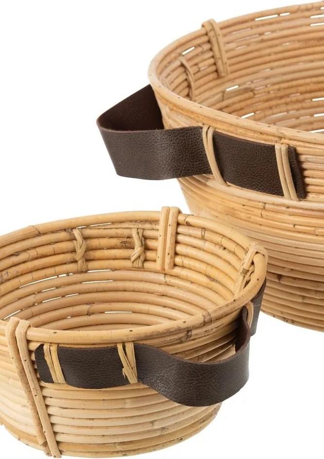 Set 2ks okrúhlych ratanových podnosov Boom - Ø 40*4cm