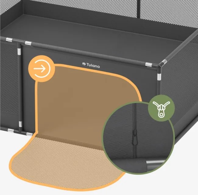 Detská ohrádka Cozy 28 grafitová