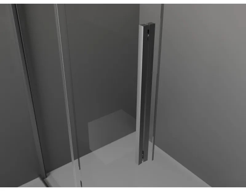Mexen Velar L, posuvná sprchová zástena Walk-in 120 x 200 cm, 8mm šedé sklo, brúsený grafit, 871-120-003-43-95