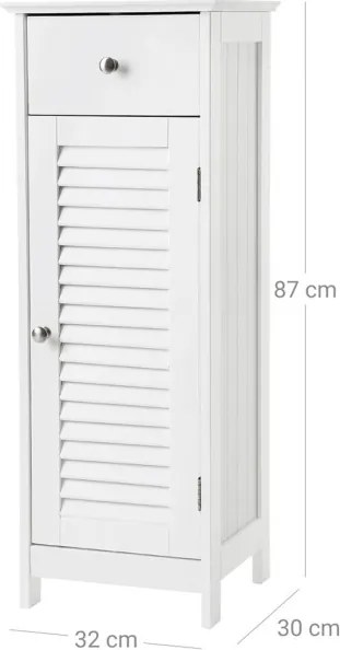 Kúpeľňová skrinka biela AUK-E1143 WT