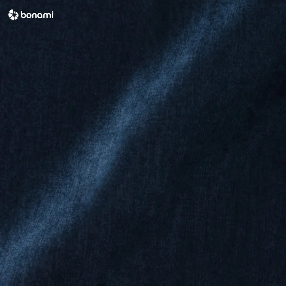 Modrá zamatová rozkladacia/s úložným priestorom rohová pohovka (ľavý roh/do L) Laurence – ELTAP