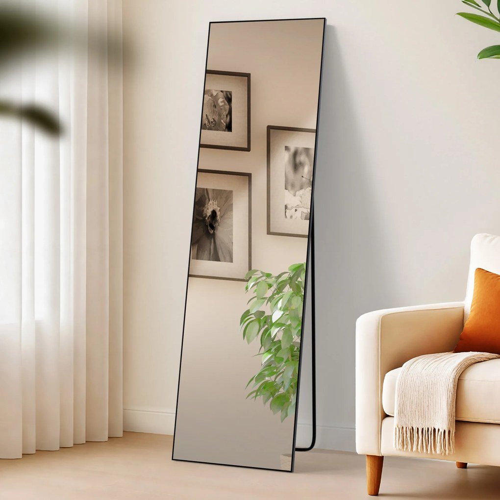 Zrkadlo Benicia 140x40 cm - čierne matné