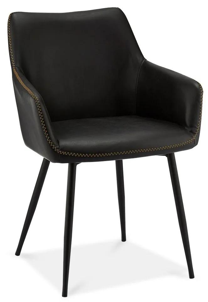Elegantná stolička Abacus, čierna