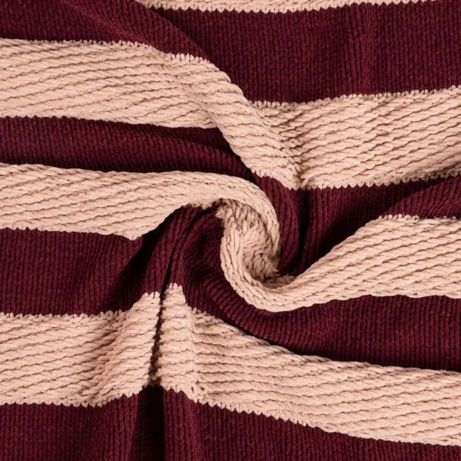 Deka RUDENS pruhovaná bordová 752438