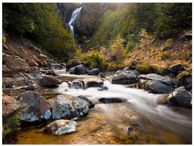 Artgeist Fototapeta - Ohakune - Waterfalls in New Zealand Veľkosť: 343x270, Verzia: Samolepiaca
