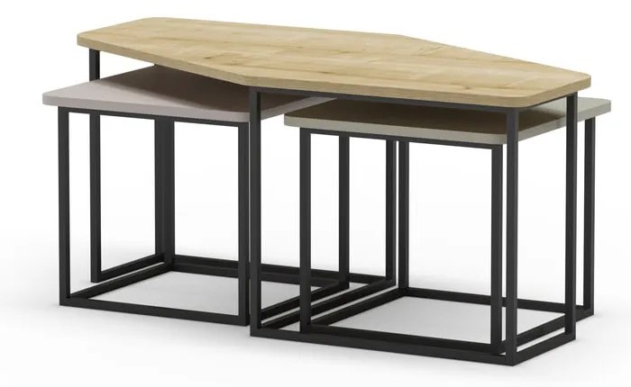 Konferenčné stolíky v súprave 3 ks 60x111,5 cm Zoya – Marckeric